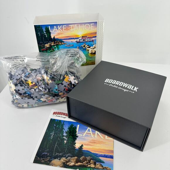 Boardwalk Lake Tahoe California 500 Piece Jigsaw Puzzle Collectible - Picture 2 of 6